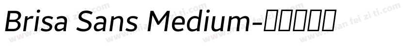 Brisa Sans Medium字体转换